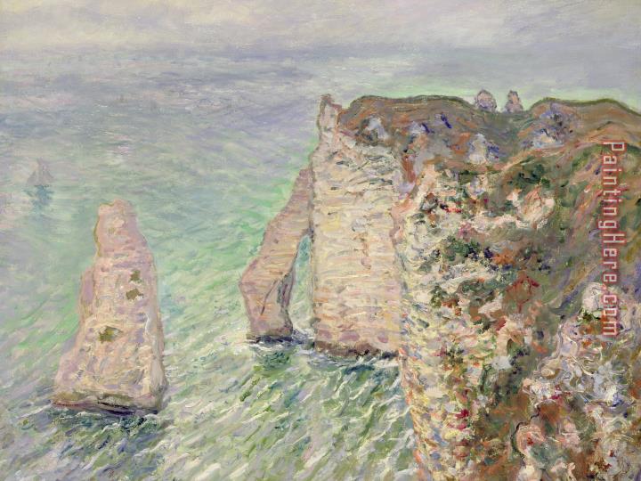 Claude Monet Laiguille And The Porte Daval Etretat